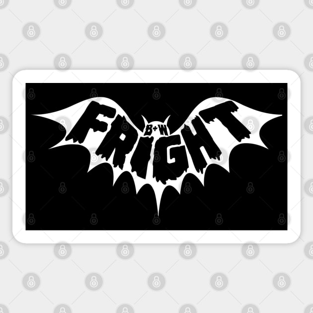 Black & White Fright Negative Bat Sticker by BlackAndWhiteFright